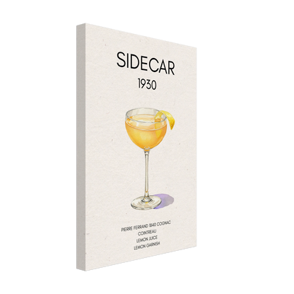 Classic Sidecar Cocktail Bar Art Print No Frame 30x45 cm 12x18″ Gallery Wrapped Canvas