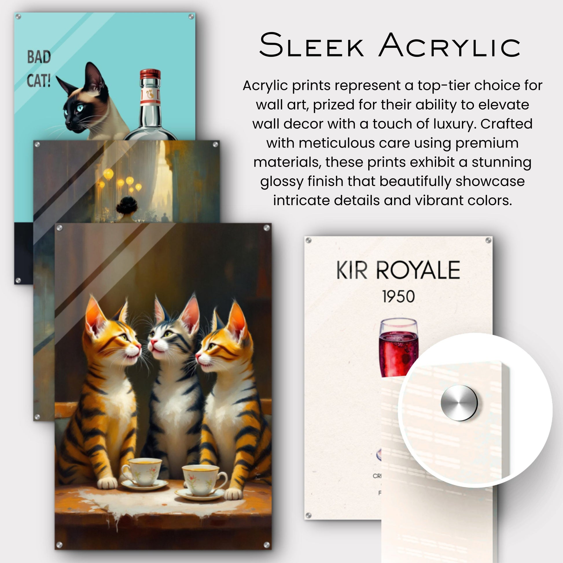 Tabby Cat Vintage Kitchen Art Print