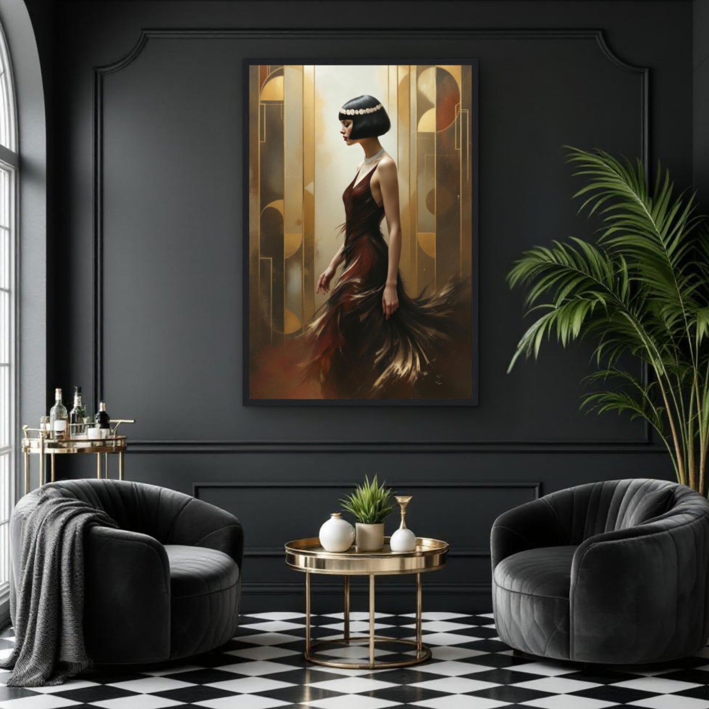 Great Gatsby Art Deco Flapper Speakeasy Print