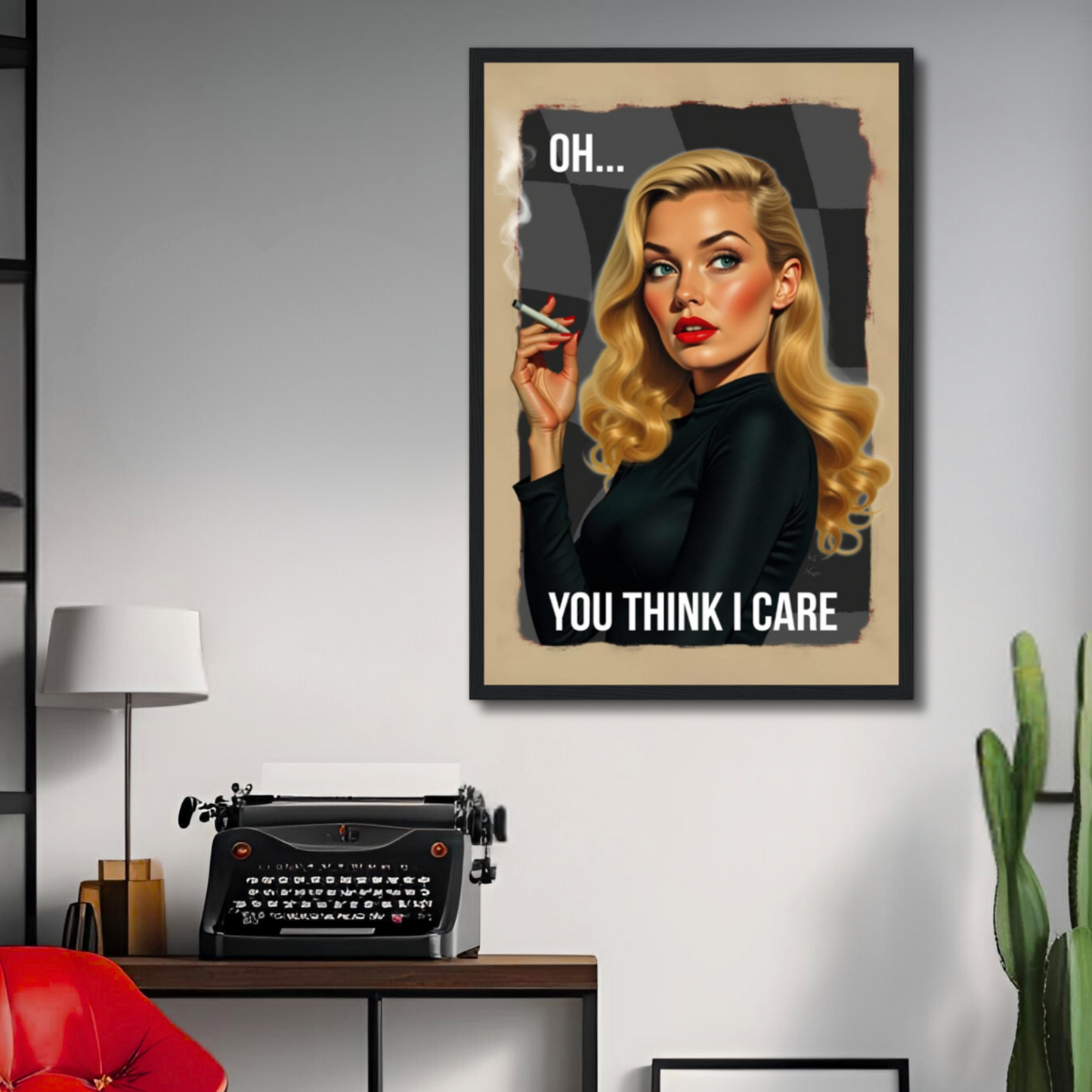 Retro Blonde Bombshell 1960s Funny Quote Art Print