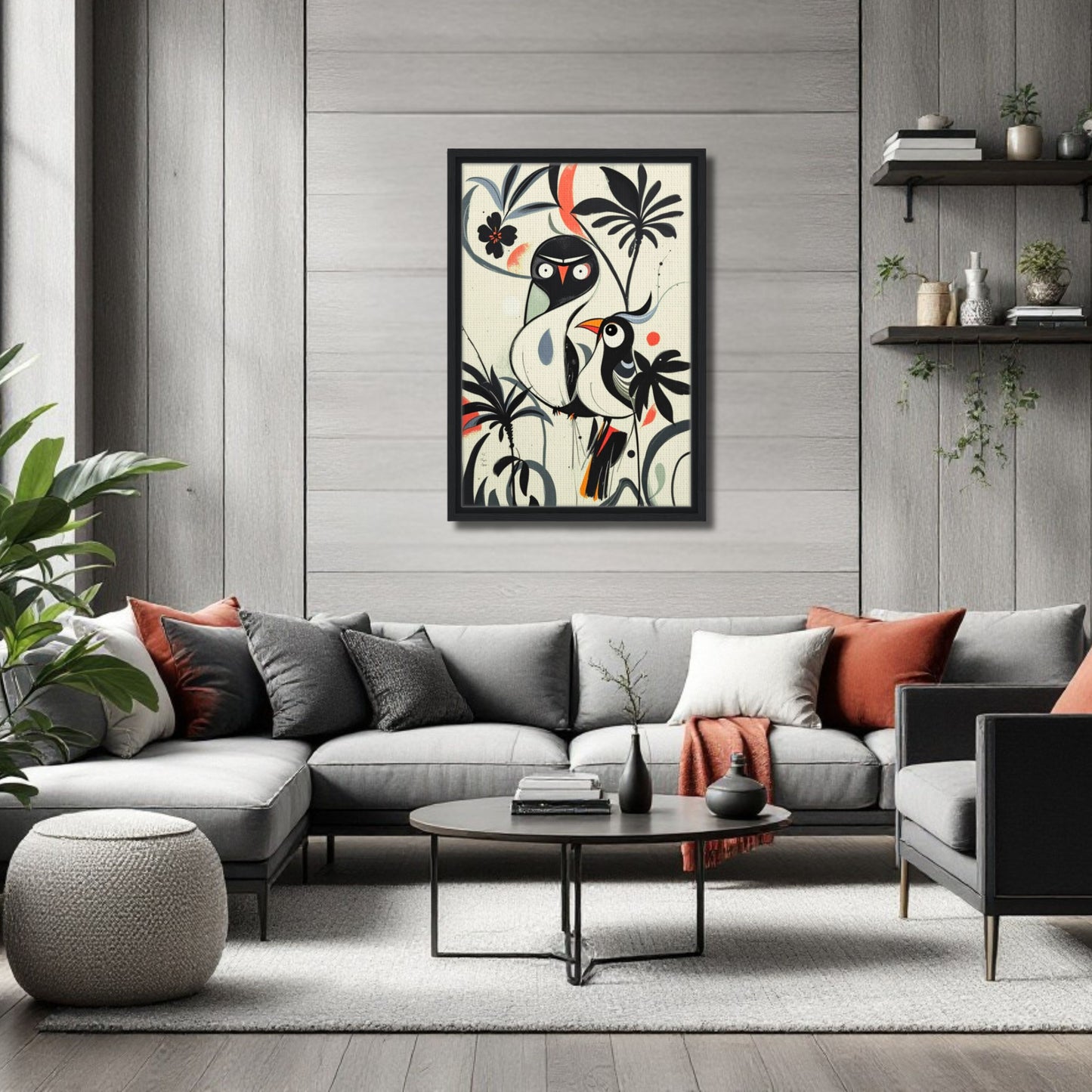 Abstract Bird Modern Tropical Art Print