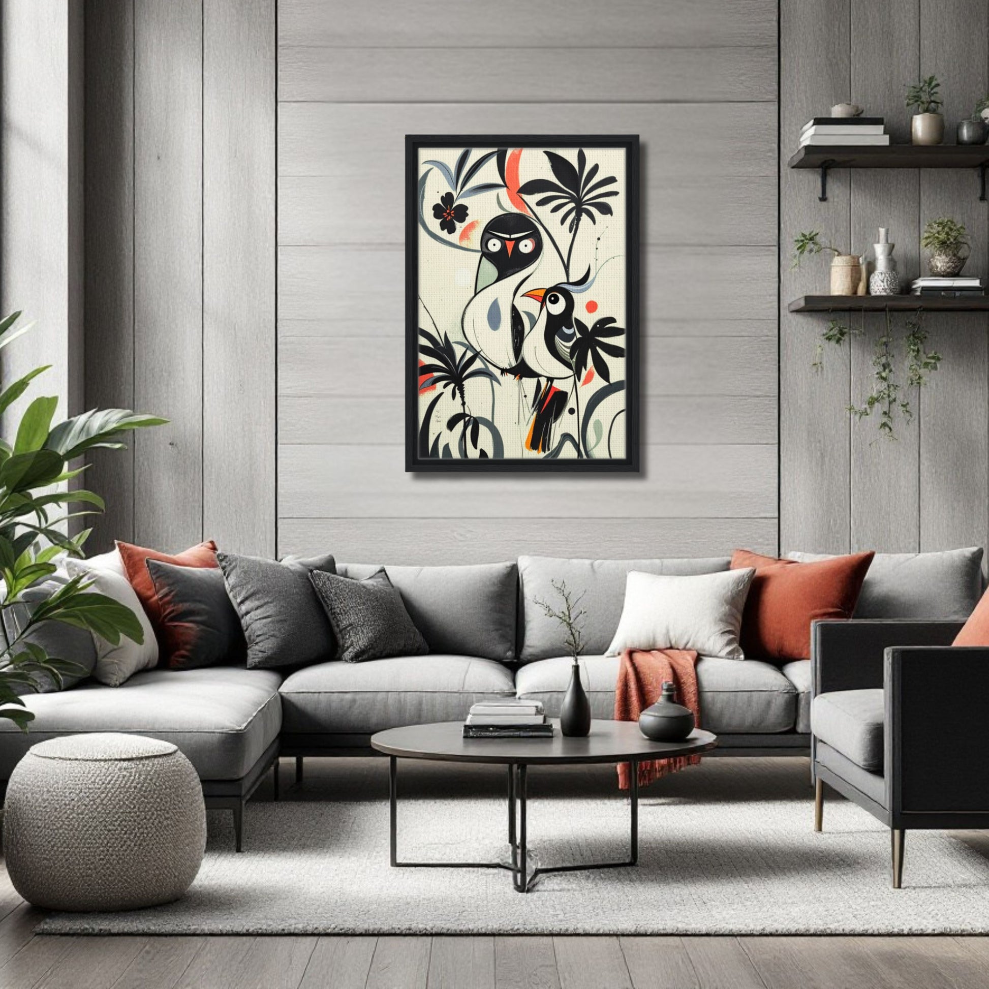 Abstract Bird Modern Tropical Art Print