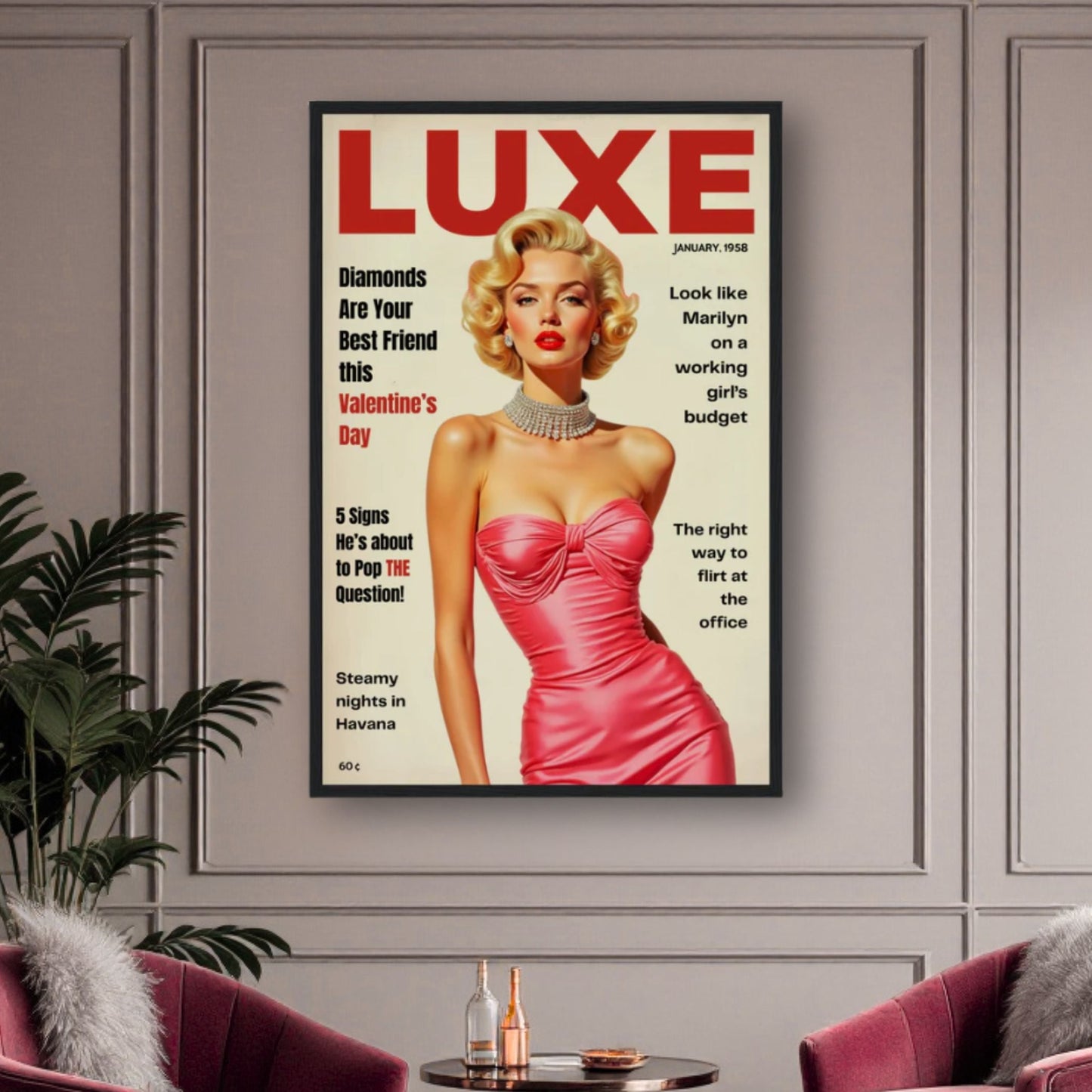 Marilyn Monroe Hollywood Glam Art Print