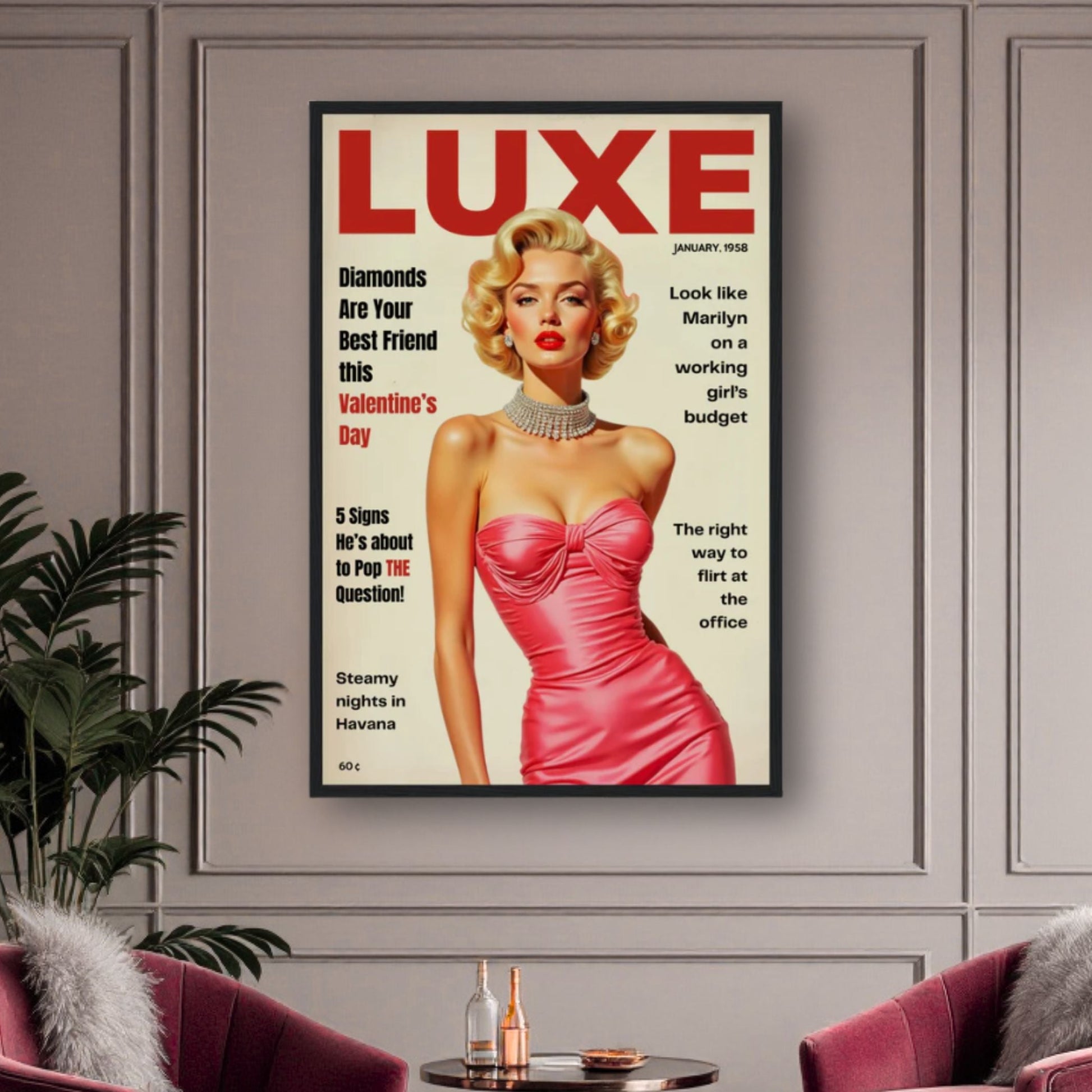 Marilyn Monroe Hollywood Glam Art Print