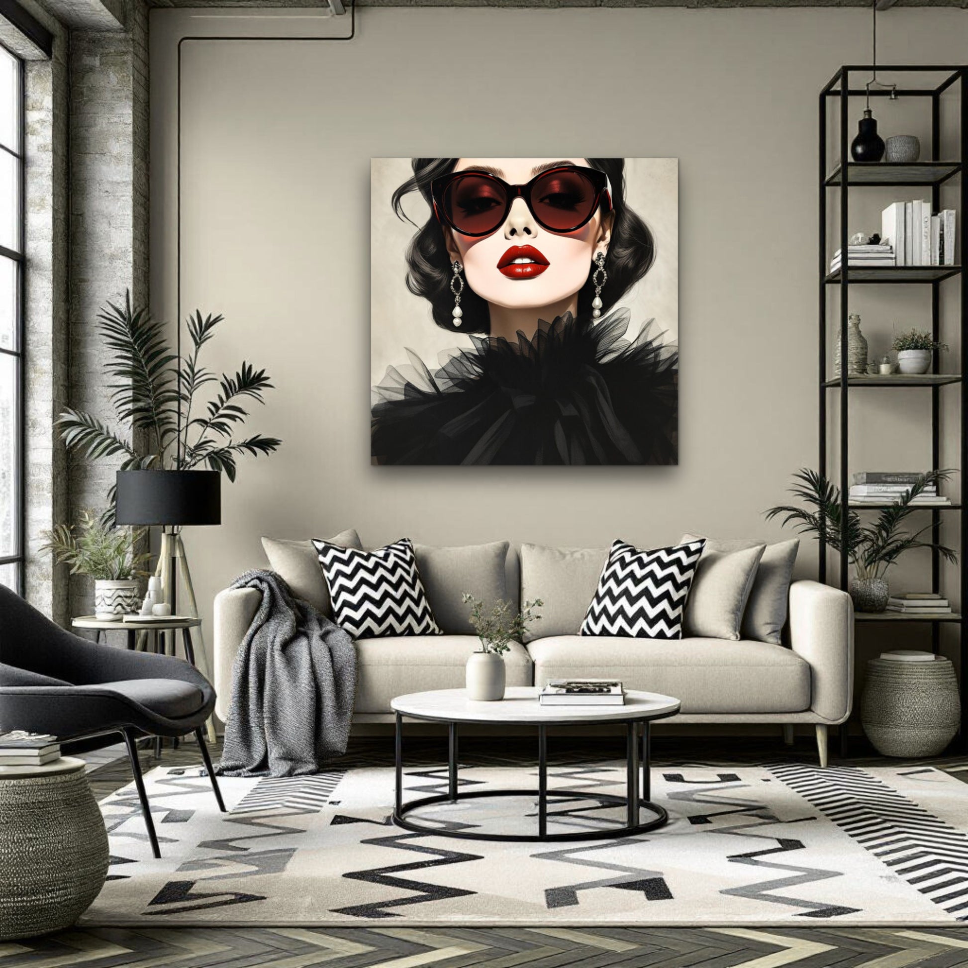 Paris Glam Fashion Model Art Print