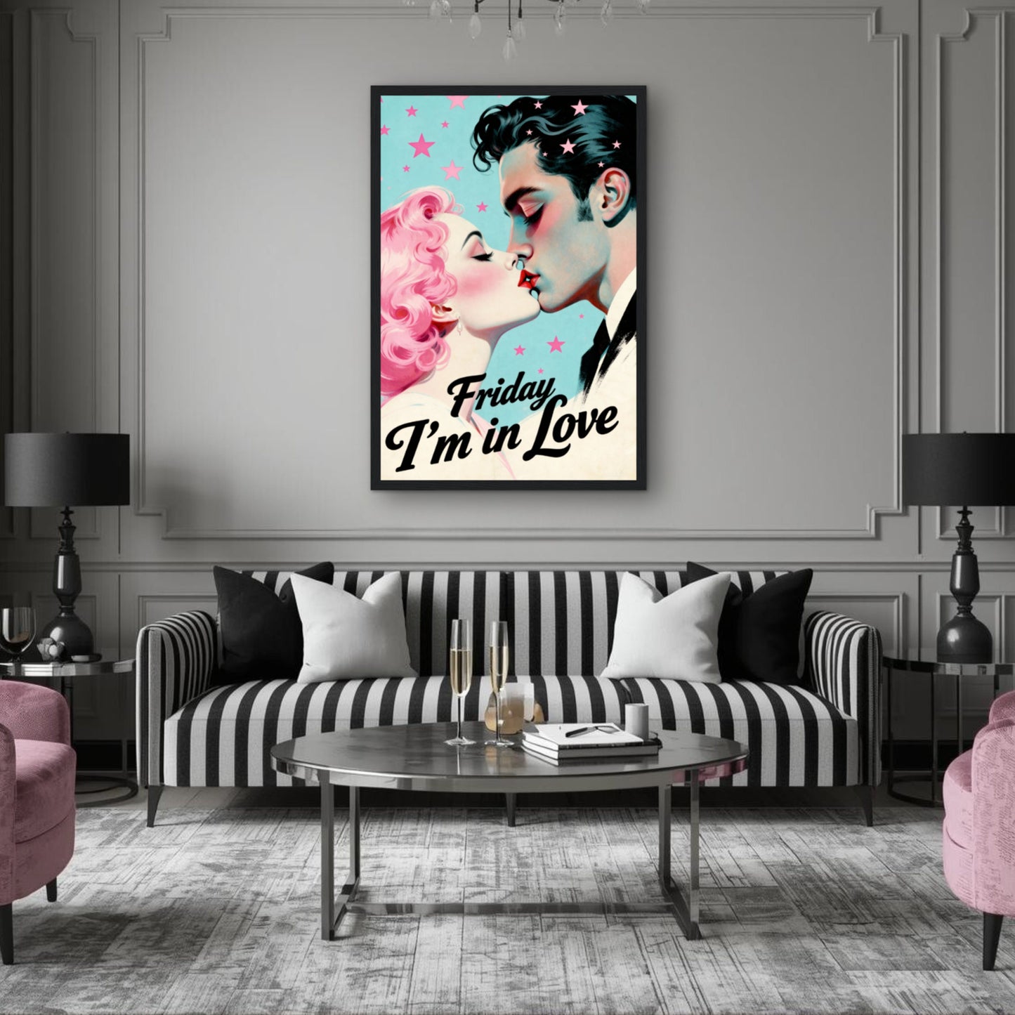 Friday I'm In Love - Retro Romantic Art Print