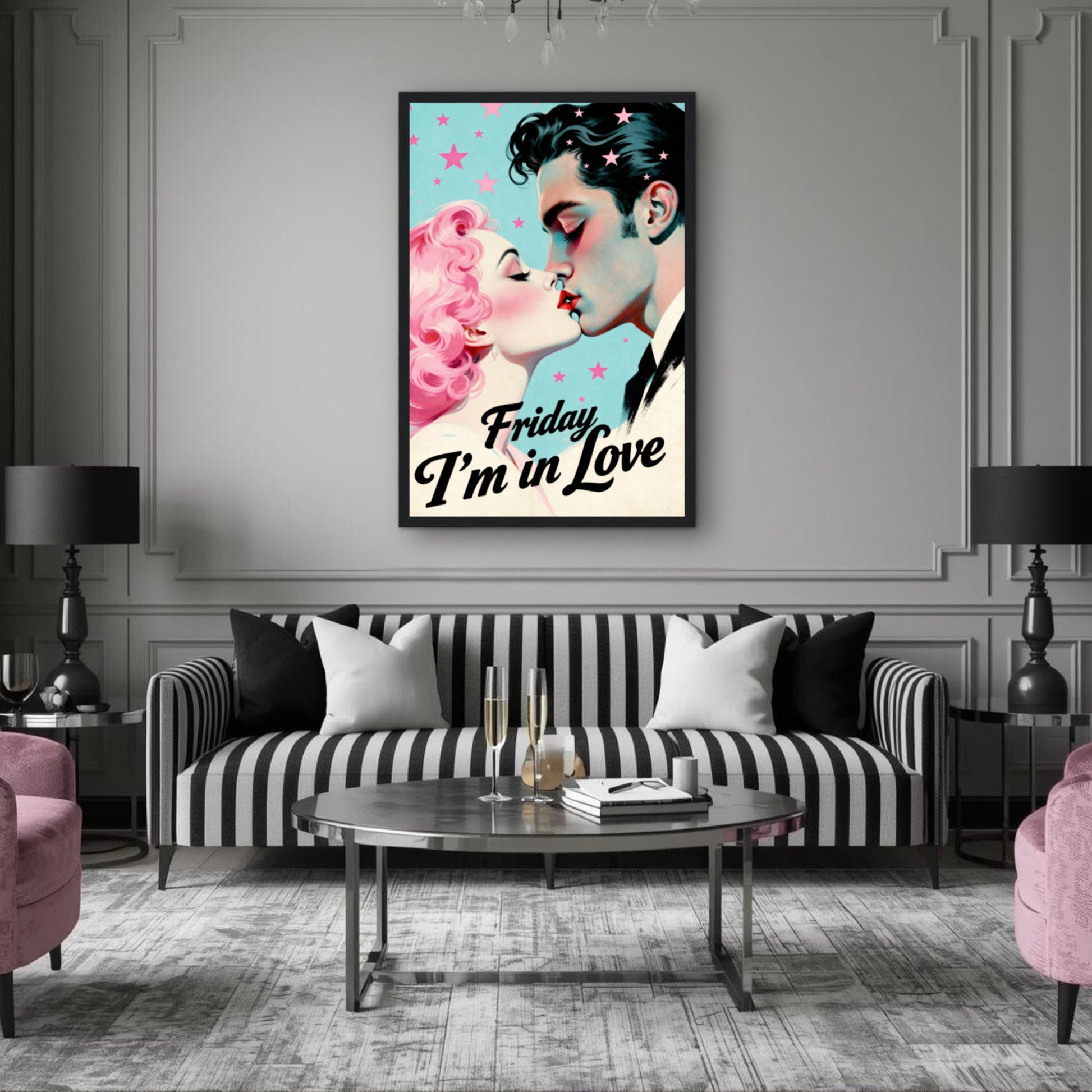 Friday I'm In Love - Retro Romantic Art Print