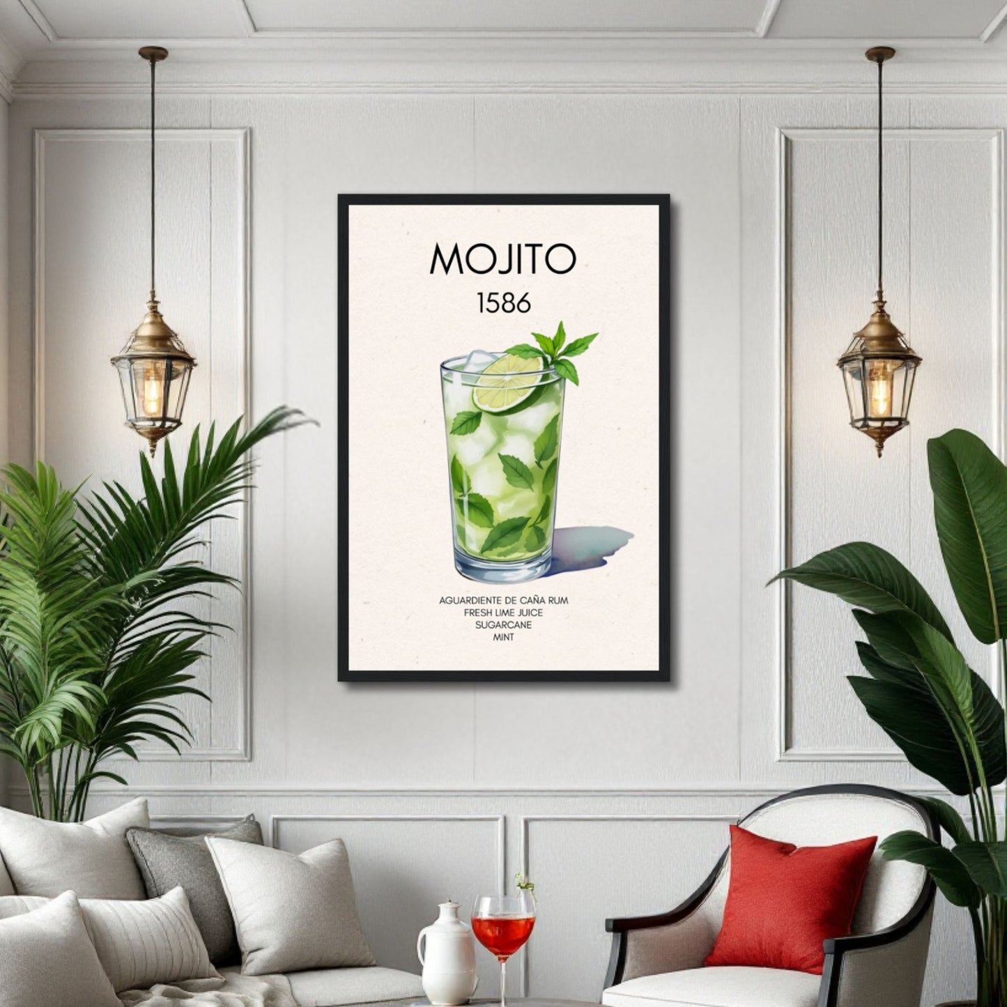 Mojito Cocktail Bar Poster Print