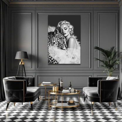Marilyn Monroe Glam Leopard Art Print