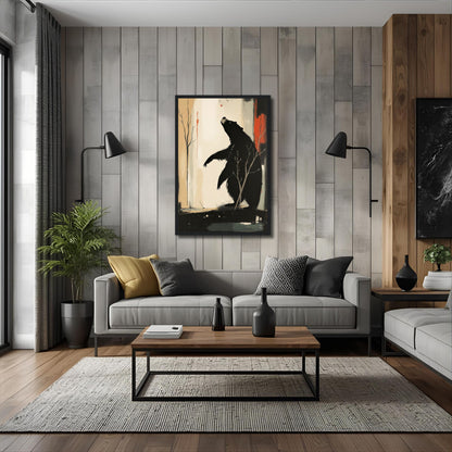 Abstract Bear Wildlife Art Print