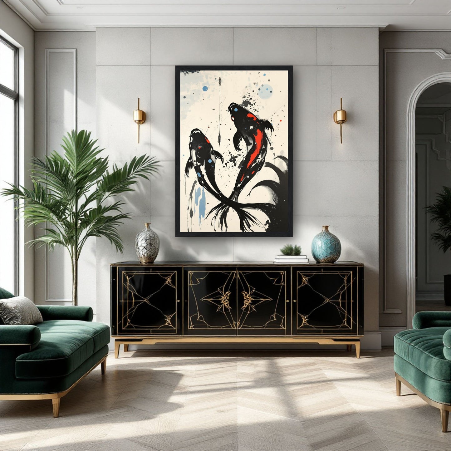 Modern Koi Fish Ocean Art Print