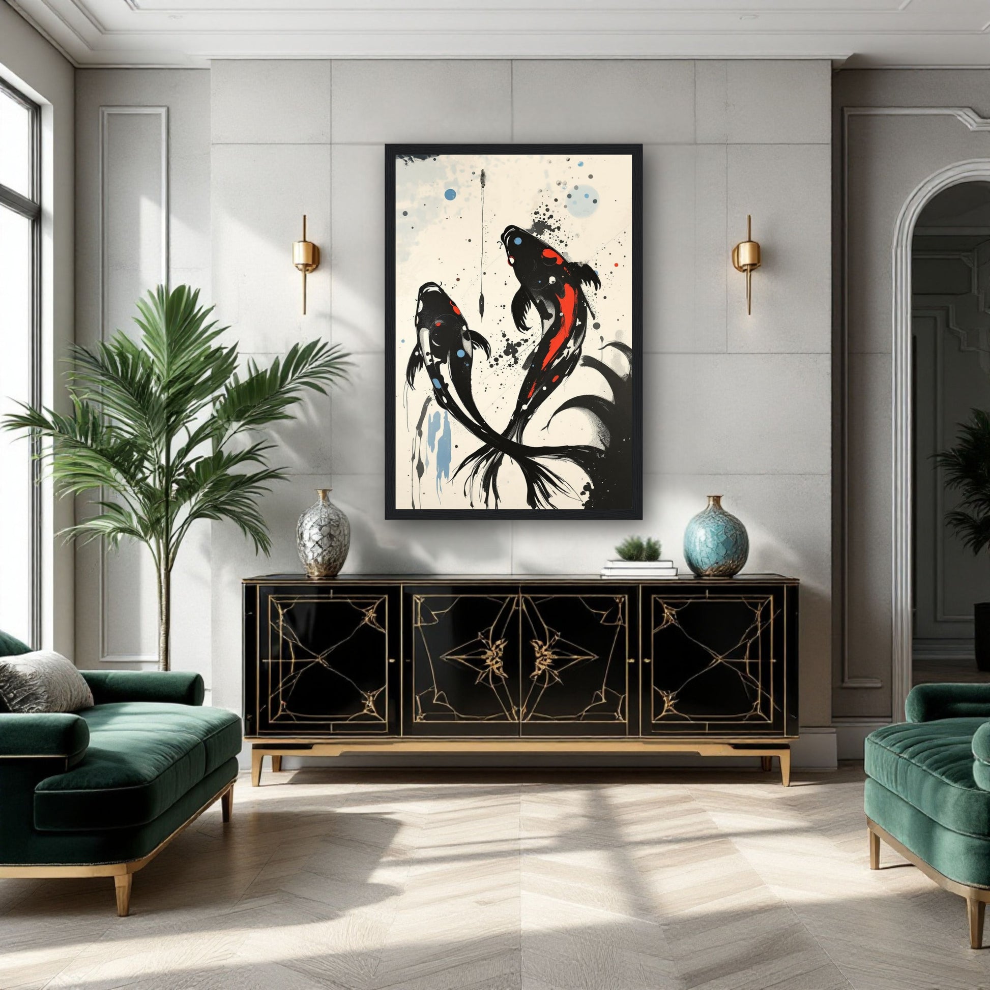 Modern Koi Fish Ocean Art Print