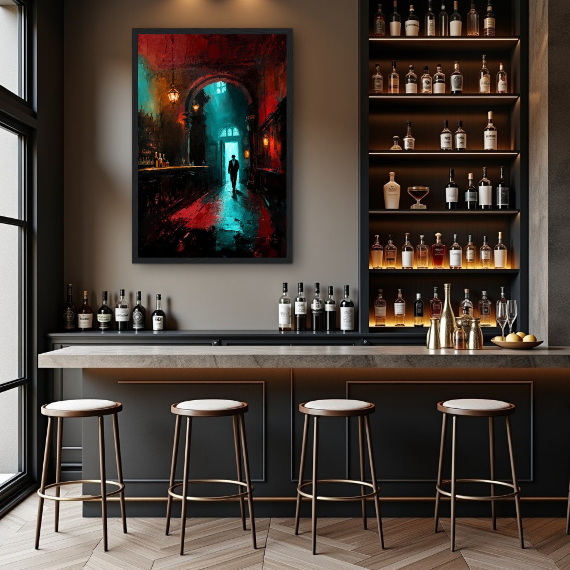 Speakeasy 1920s Bar Art Poster Print