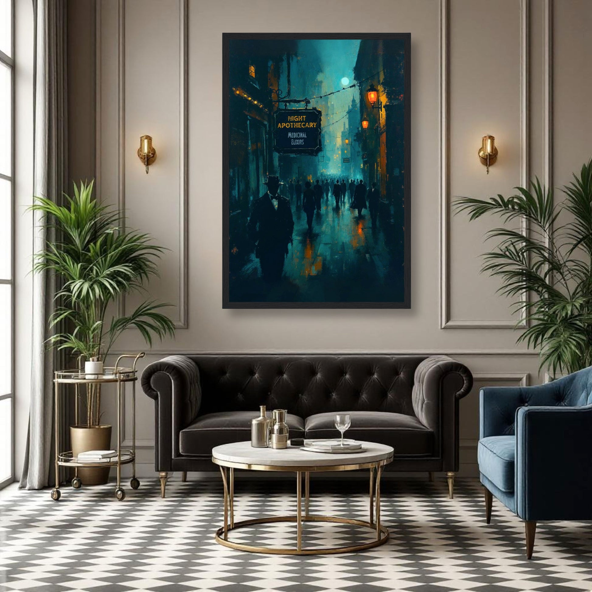 Prohibition Speakeasy Moody Nightlife Art Print