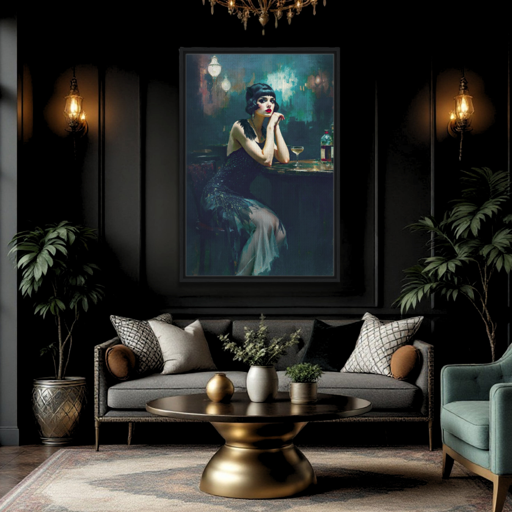 Jazz Age Speakeasy Flapper Art Print