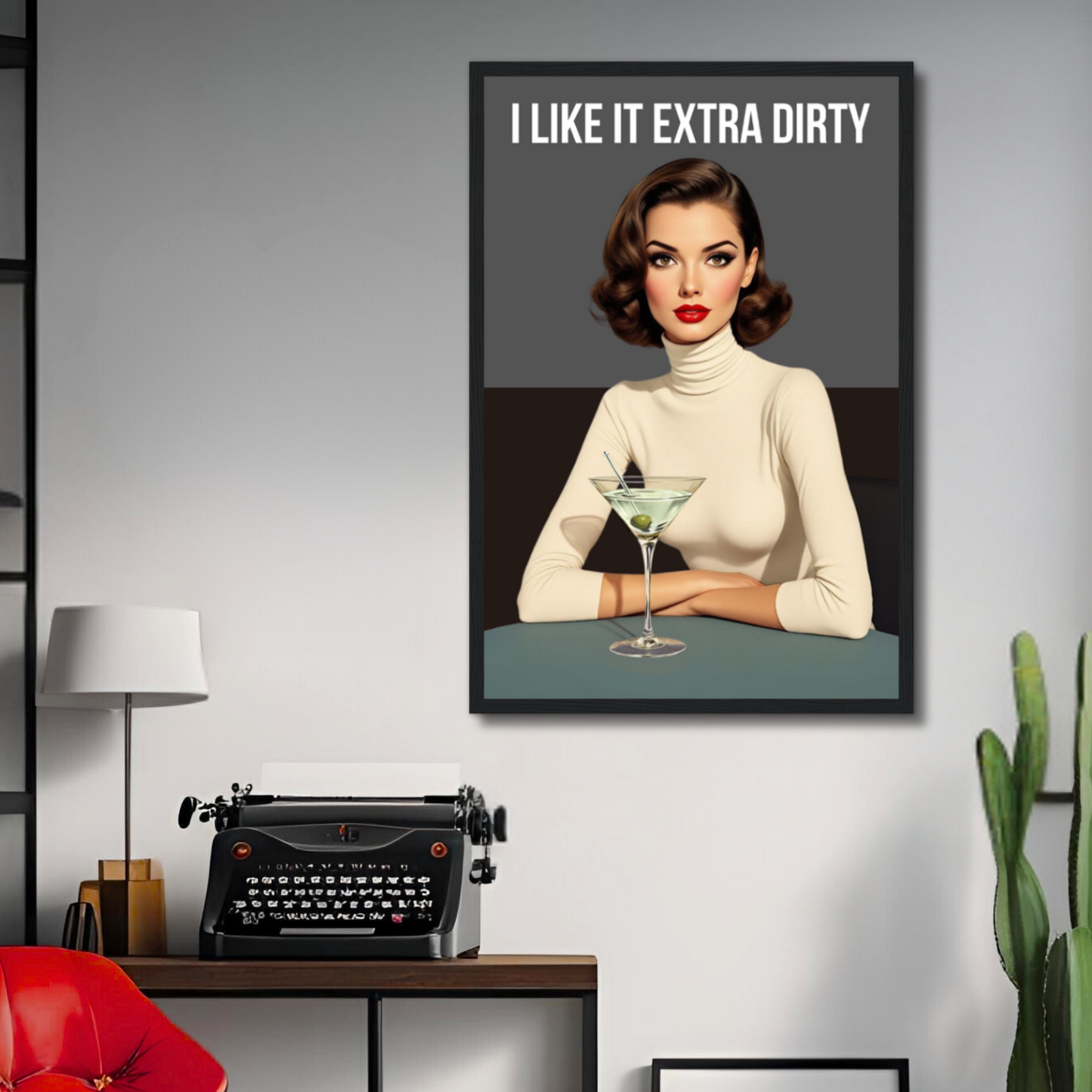 Extra Dirty Martini Cocktail Bar Art Print