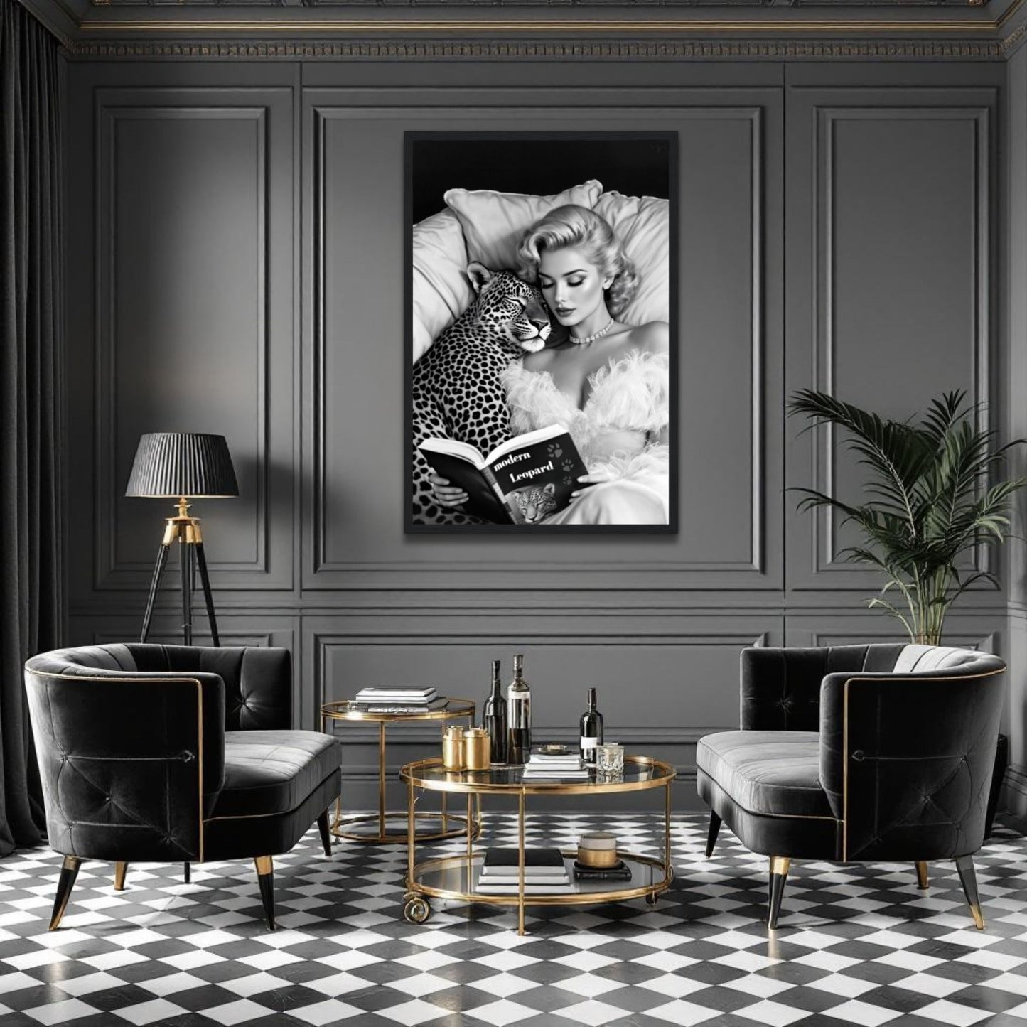 Hollywood Starlet Leopard Cat Art Print