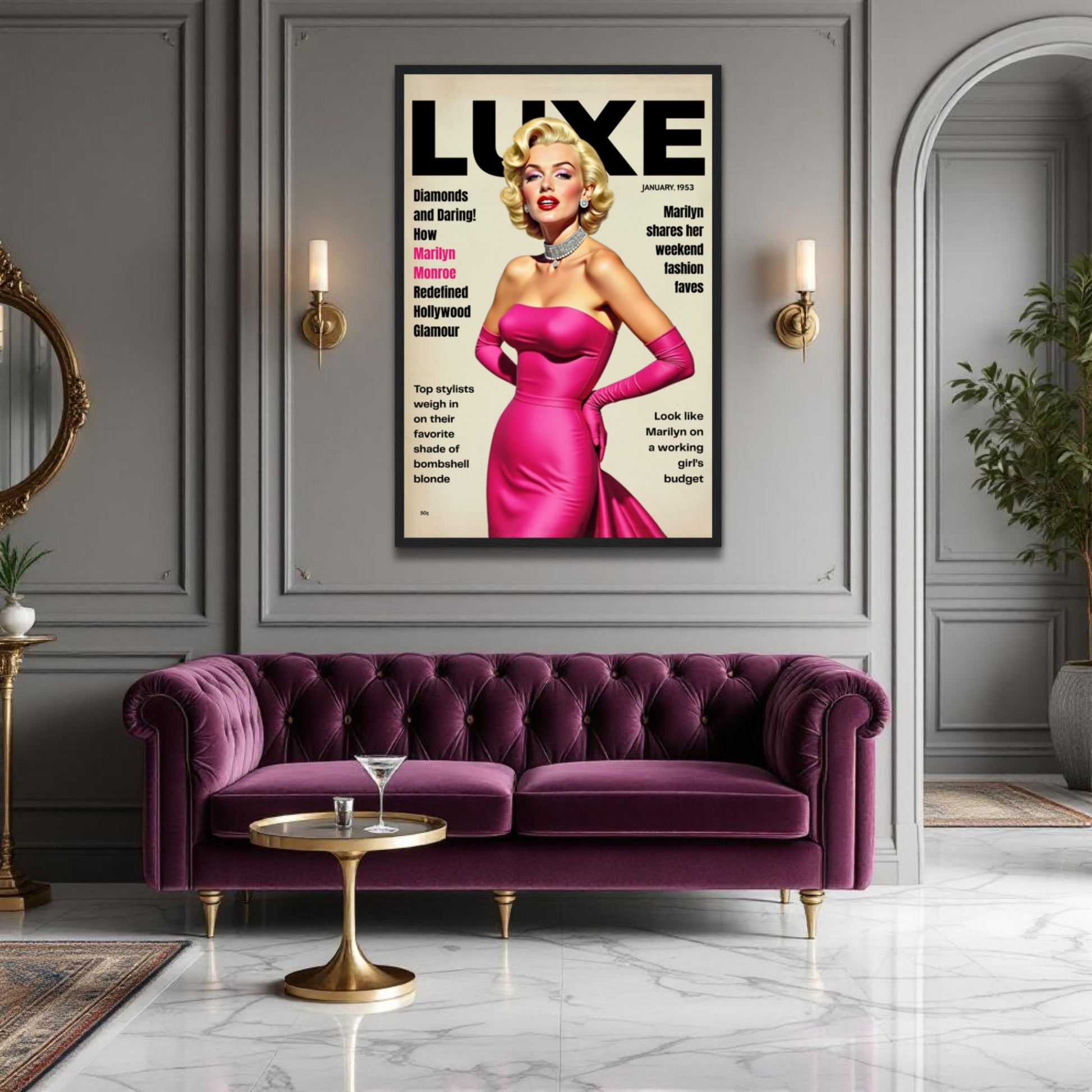 Marilyn Monroe Old Hollywood Art Print