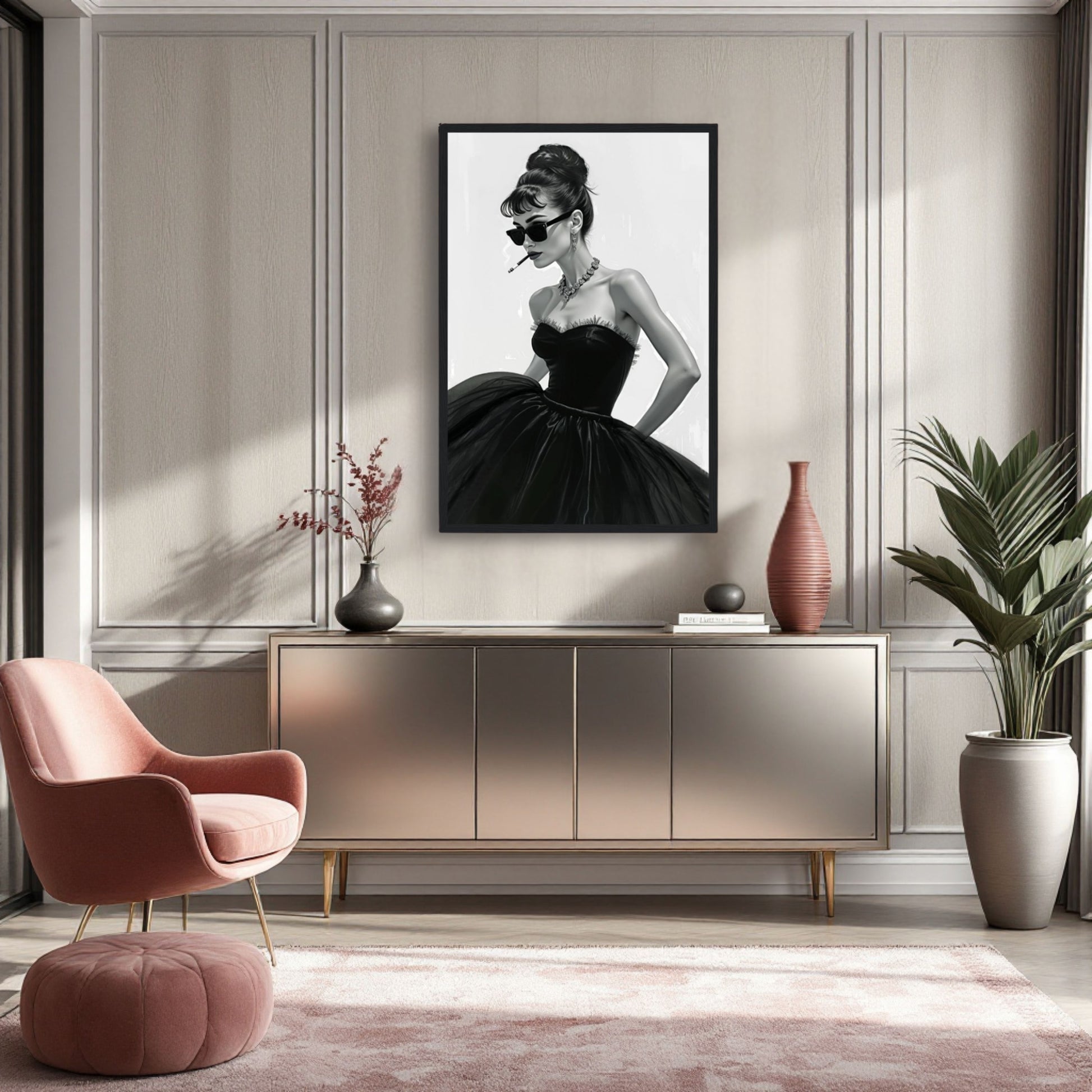 Audrey Hepburn Fashion Art Print
