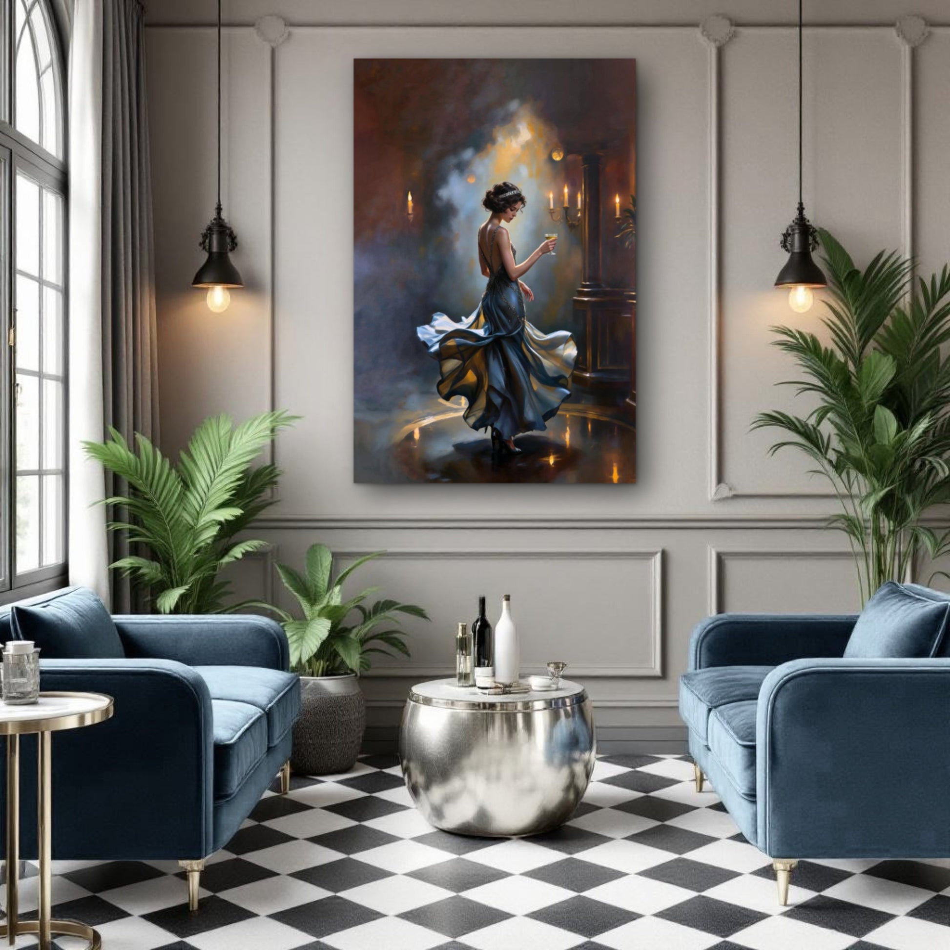 1920s Speakeasy Dancing Flapper Art Deco Print