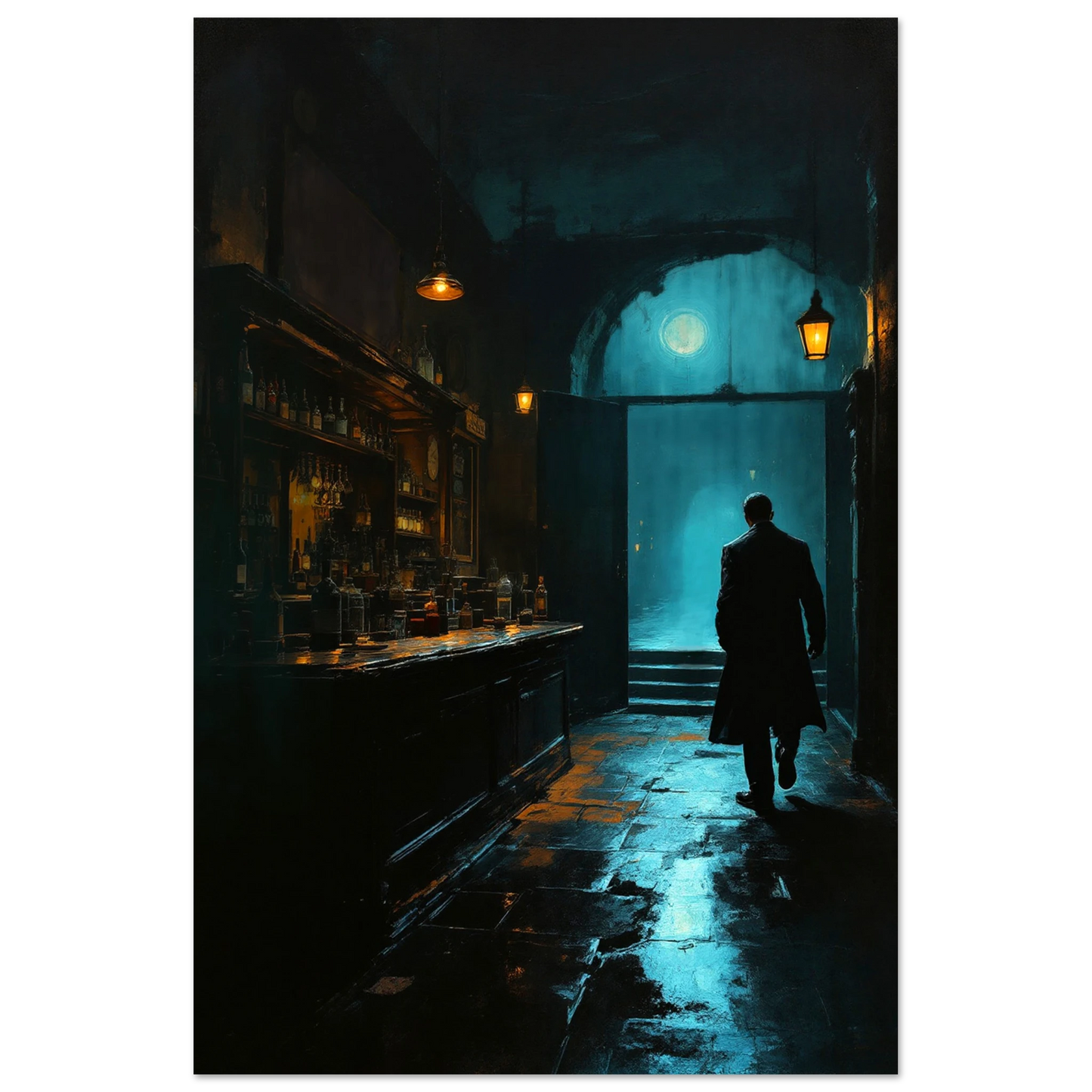 Speakeasy Prohibition Bootleg Bar Art Poster Print 60x90 cm 24x36″ Classic Matte Paper Poster No Frame