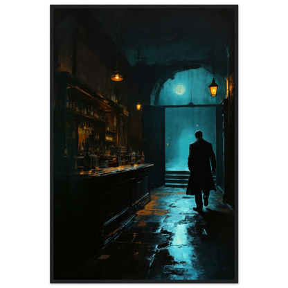 Speakeasy Prohibition Bootleg Bar Art Poster Print 60x90 cm 24x36″ Museum-Quality Matte Paper Wooden Framed Poster Black Wood Frame