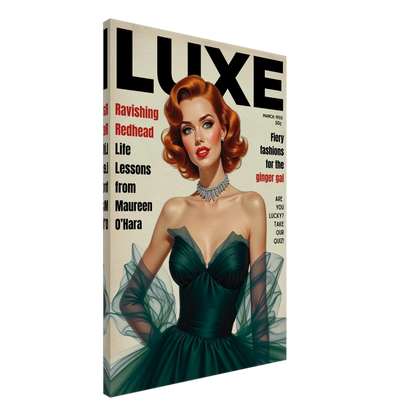 Maureen O'Hara Vintage Fashion Art Poster Print No Frame 60x90 cm 24x36″ Gallery Wrapped Canvas