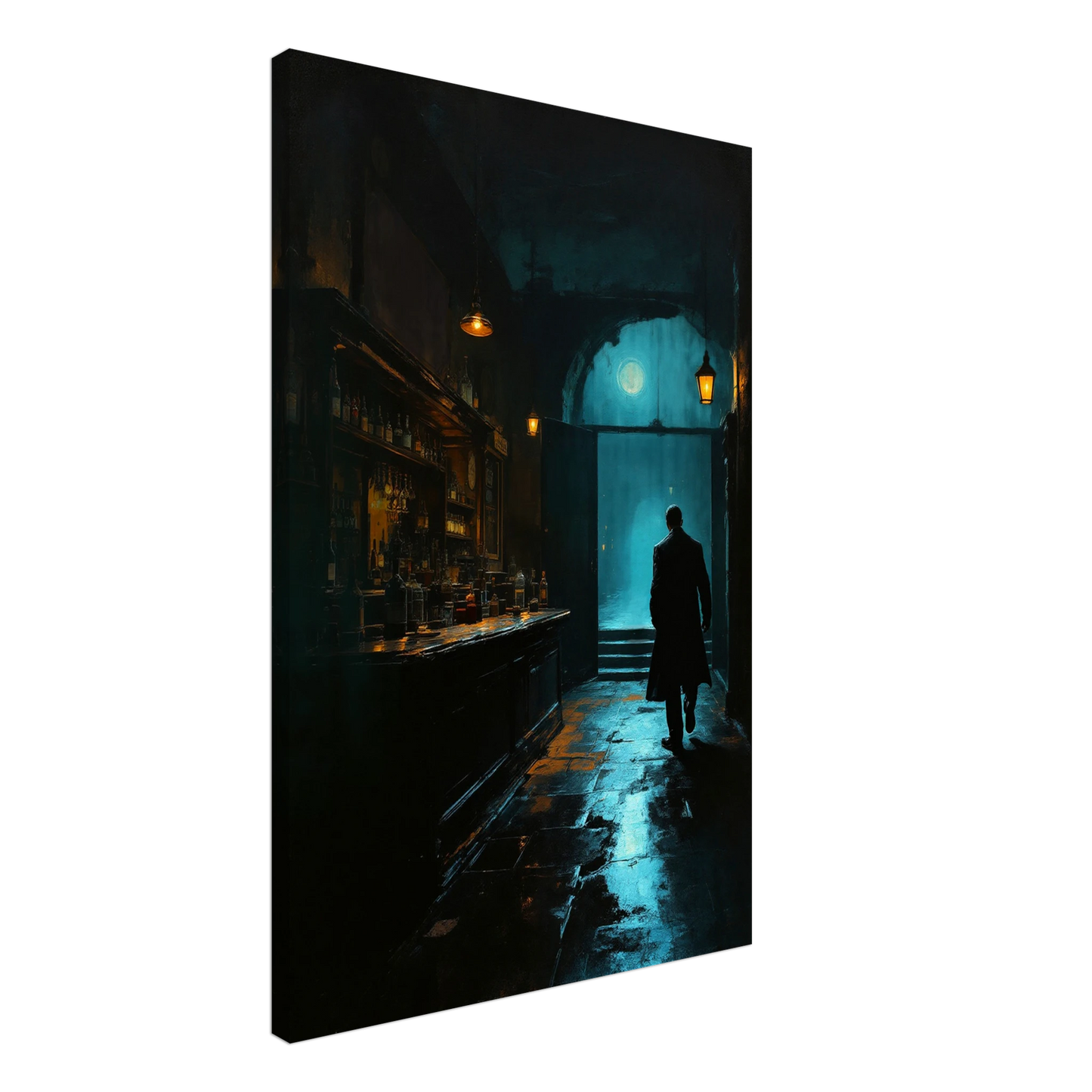 Speakeasy Prohibition Bootleg Bar Art Poster Print 60x90 cm 24x36″ Gallery Wrapped Canvas No Frame