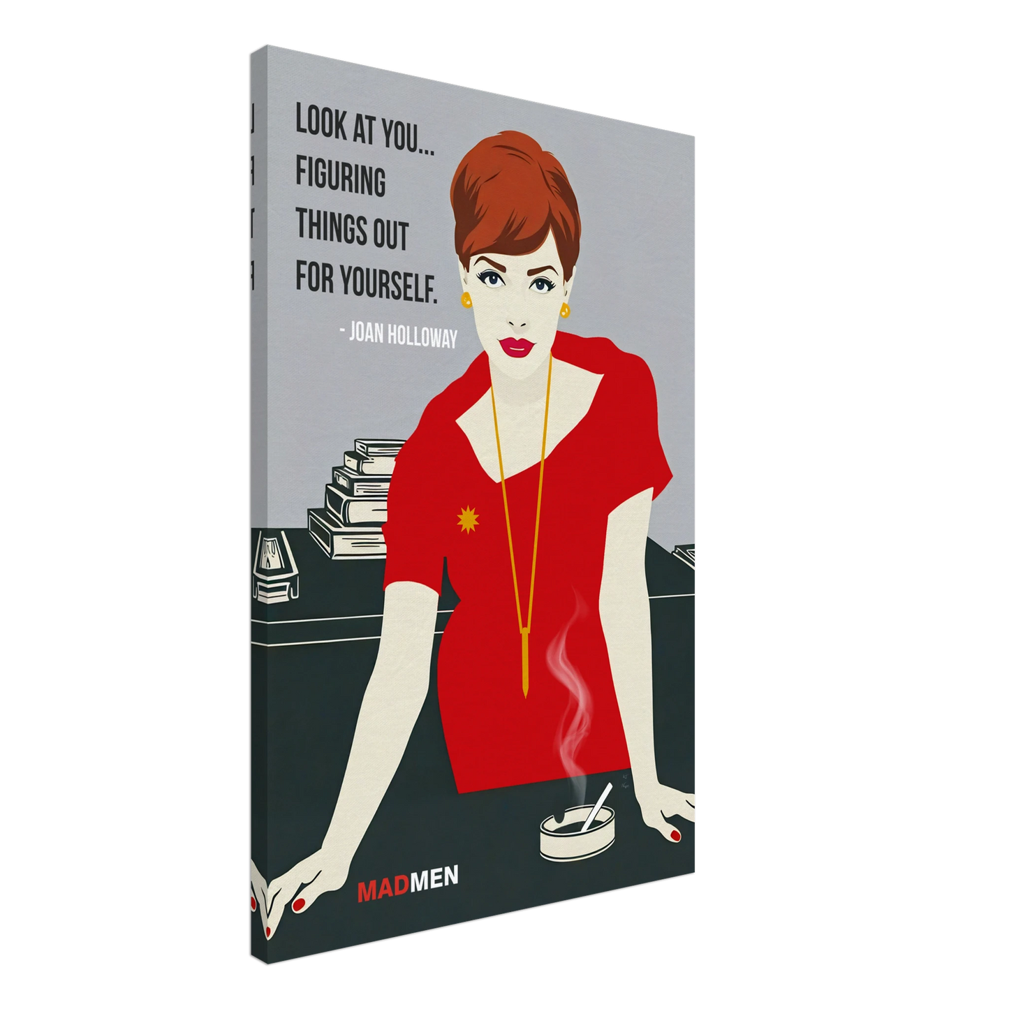 Joan Holloway Mad Men Quote Retro Art Print No Frame 60x90 cm 24x36″ Gallery Wrapped Canvas