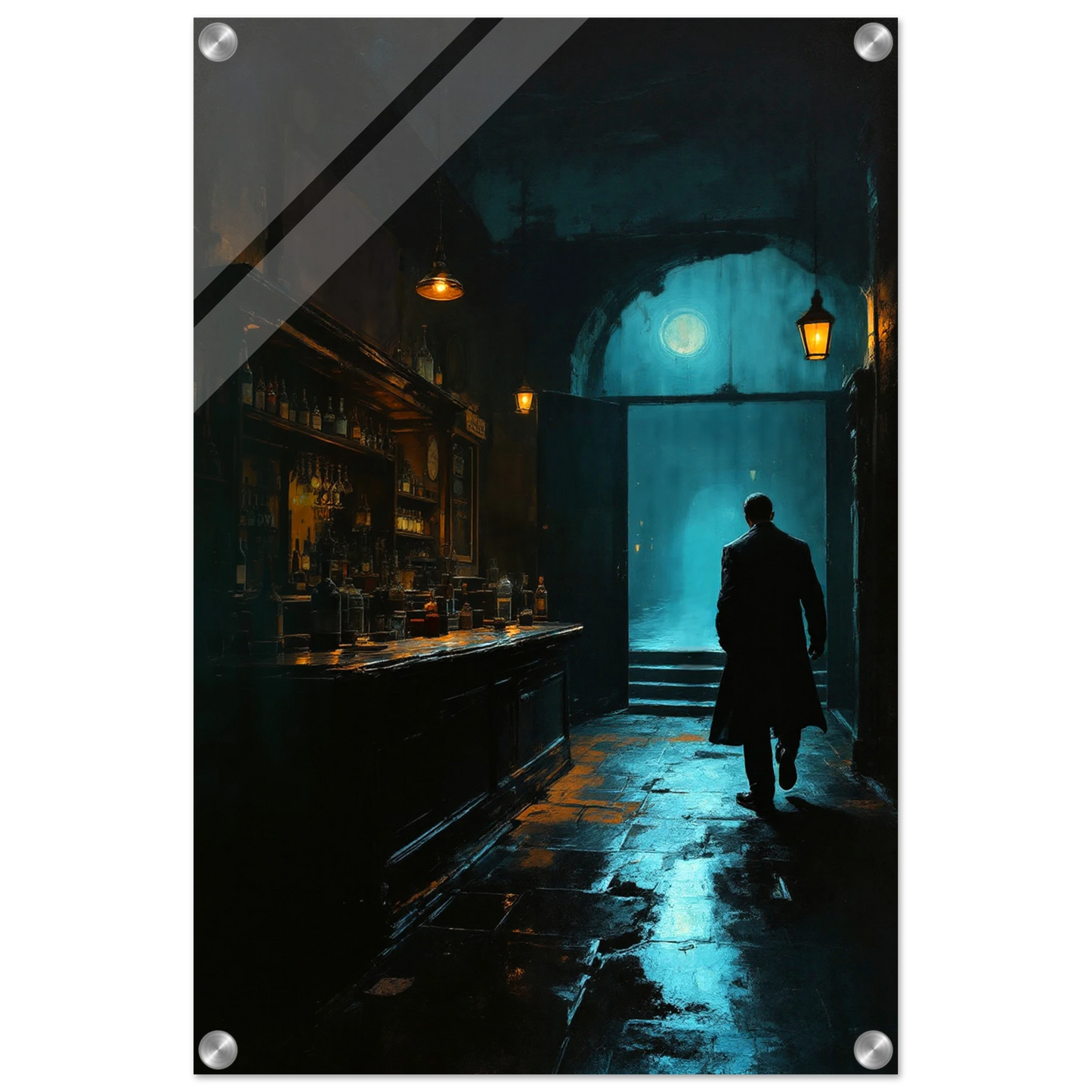 Speakeasy Prohibition Bootleg Bar Art Poster Print 40x60 cm 16x24″ Sleek Acrylic Print No Frame