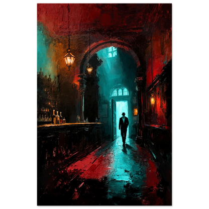 Speakeasy 1920s Bar Art Poster Print 40x60 cm 16x24″ Museum-Quality Matte Framed Poster Dark Brown Wood Frame