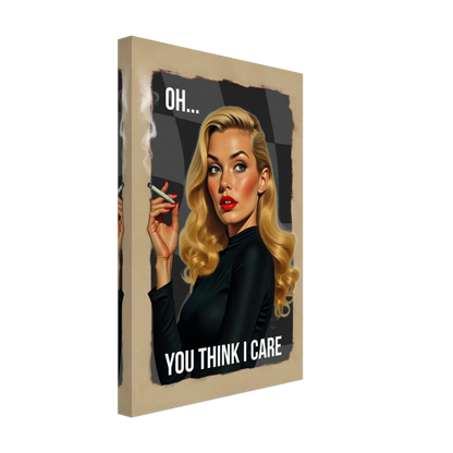 Retro Blonde Bombshell 1960s Funny Quote Art Print No Frame 30x45 cm 12x18″ Gallery Wrapped Canvas
