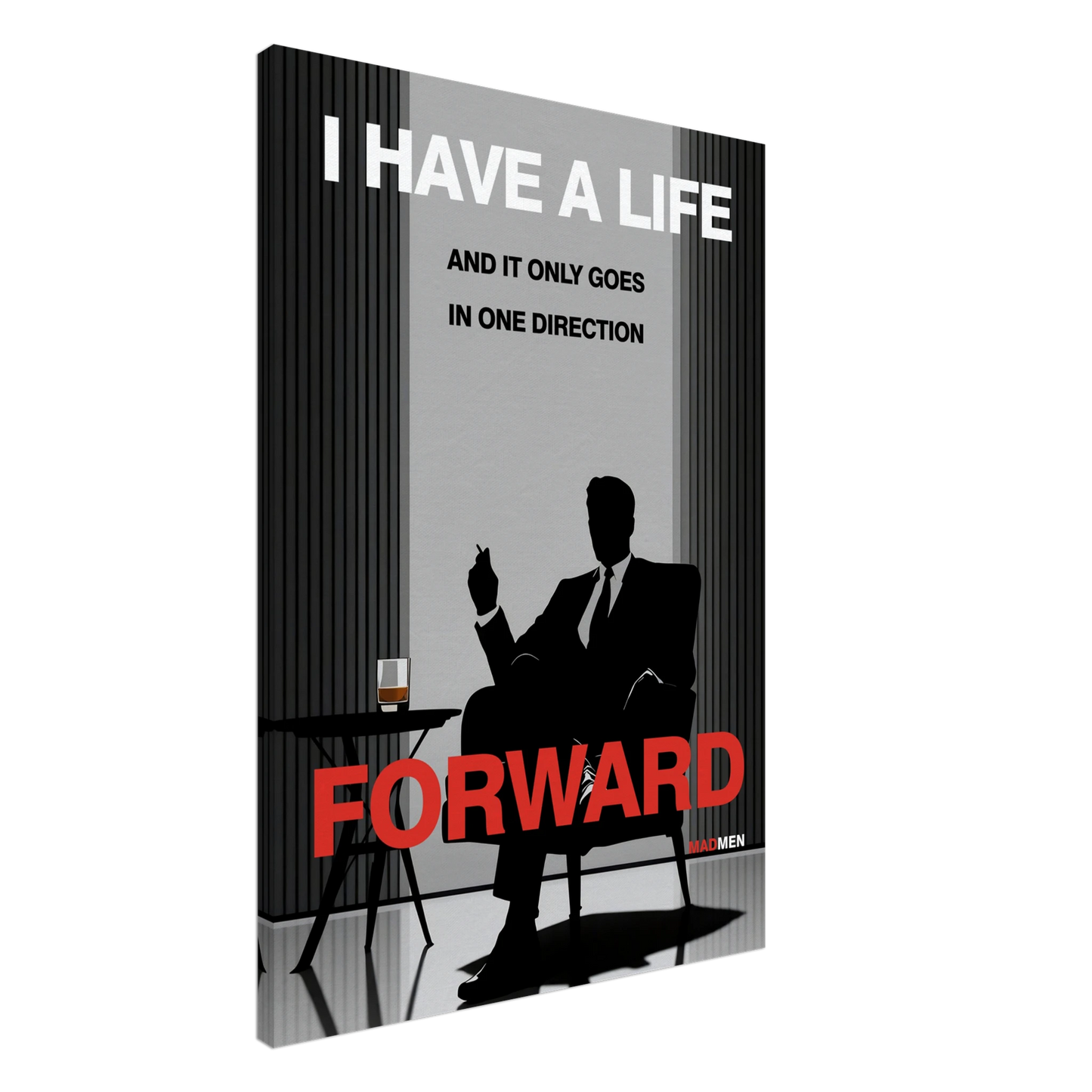 Mad Men Motivational Quote Don Draper Art Print No Frame 70x100 cm 28x40″ Gallery Wrapped Canvas