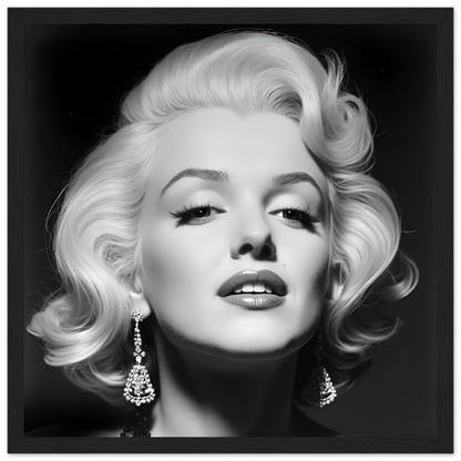 Marilynn Monroe Art Print Black Wood Frame 30x30 cm 12x12″ Classic Matte Paper Wooden Framed Poster