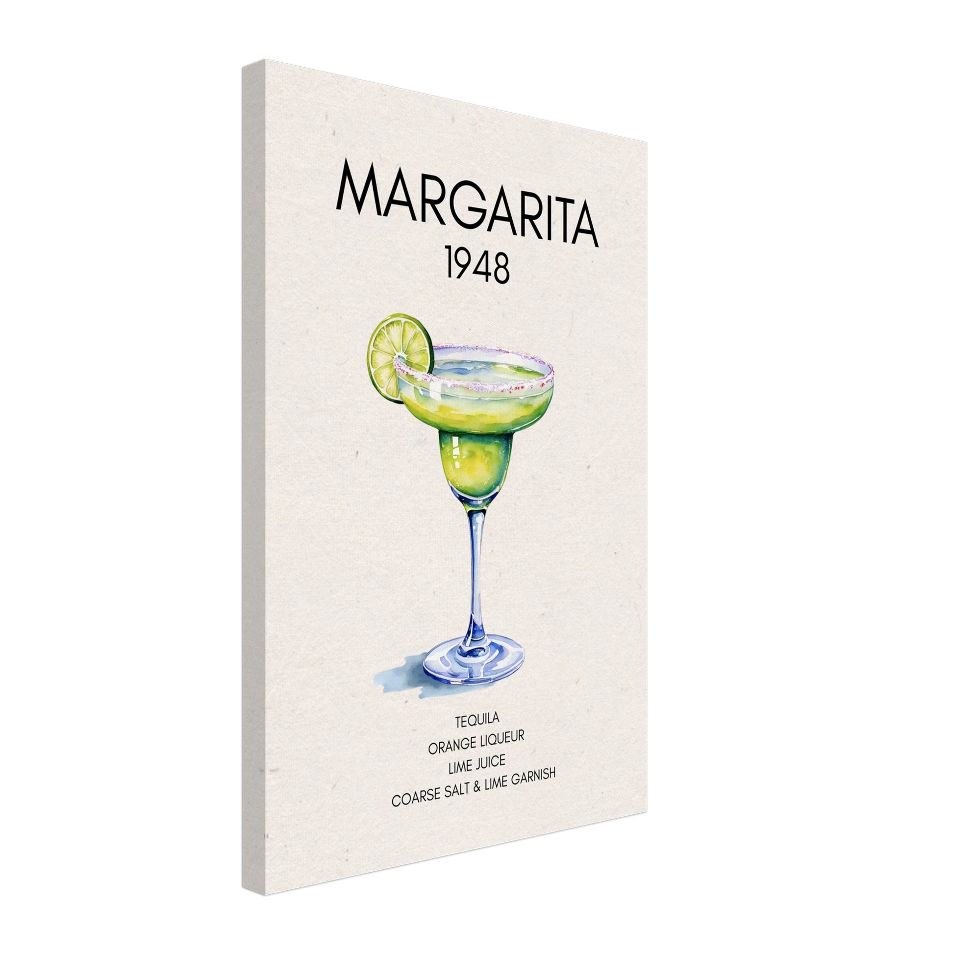 Margarita Cocktail Bar Art Print No Frame 40x60 cm 16x24″ Gallery Wrapped Canvas