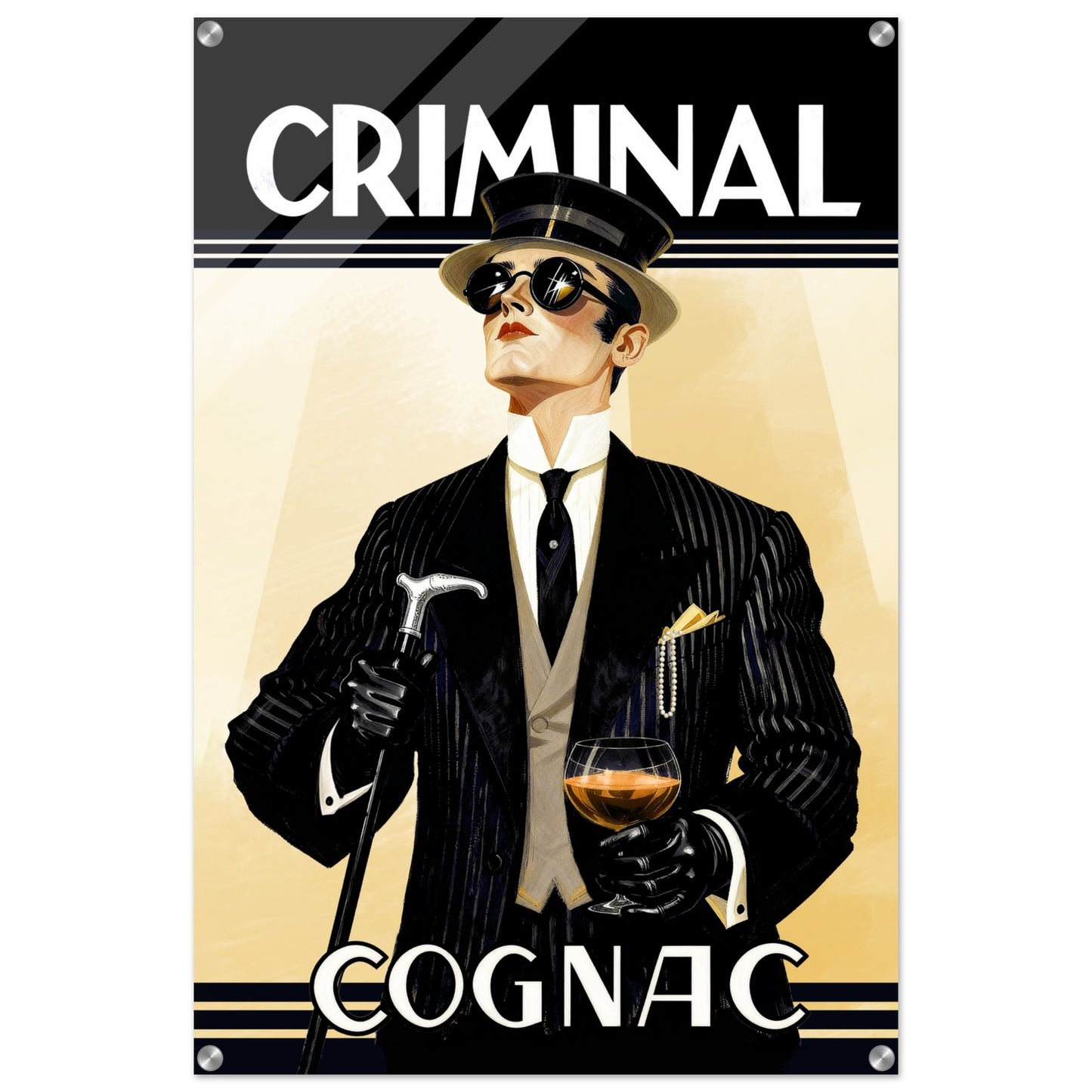 Criminal Cognac 1920s Art Deco Print 40x60 cm 16x24″ Museum-Quality Matte Poster