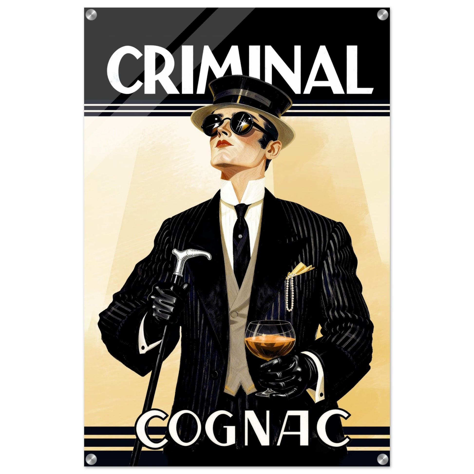 Criminal Cognac 1920s Art Deco Print 40x60 cm 16x24″ Museum-Quality Matte Poster