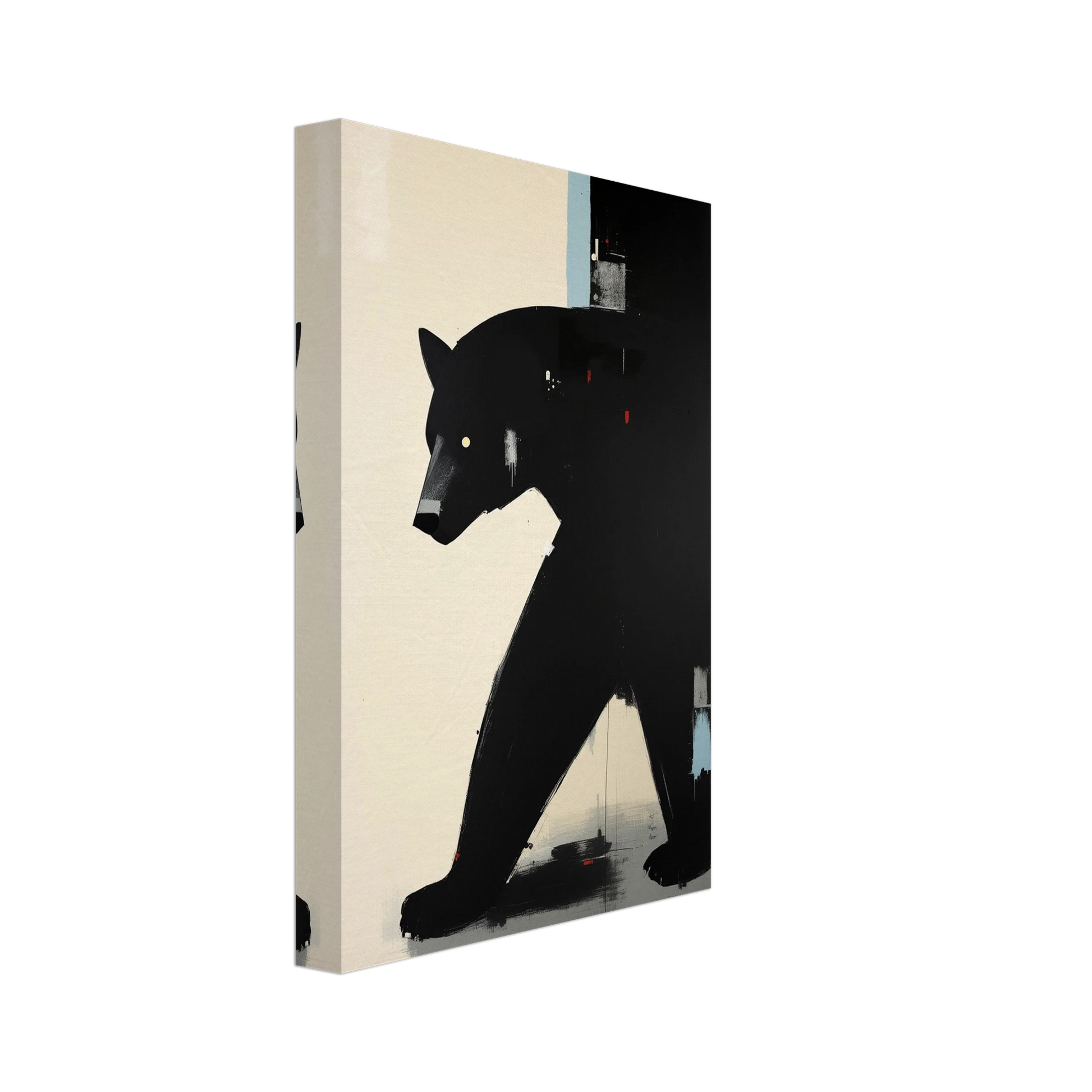 Minimalist Abstract Black Bear Art Poster Print No Frame 20x30 cm 8x12″ Gallery Wrapped Canvas