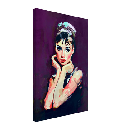 Audrey Hepburn Painting Art Print 40x60 cm 16x24″ Gallery Wrapped Canvas No Frame