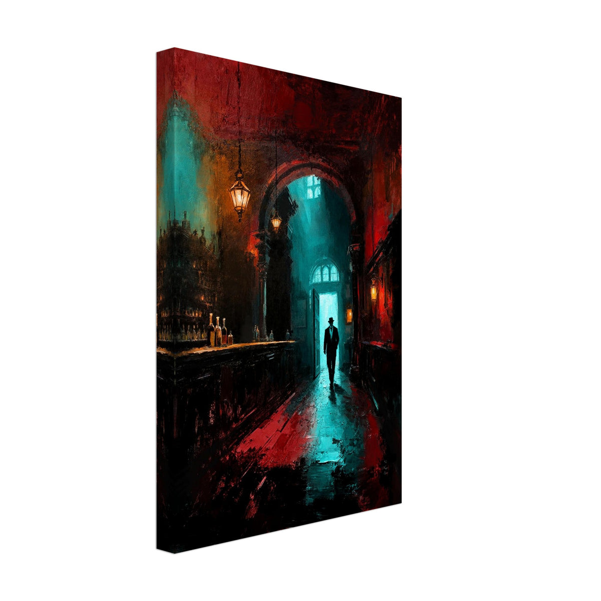 Speakeasy 1920s Bar Art Poster Print 30x45 cm 12x18″ Gallery Wrapped Canvas No Frame