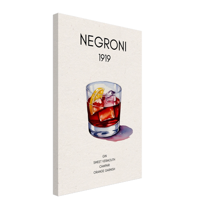 Negroni Cocktail Bar Art Print No Frame 40x60 cm 16x24″ Gallery Wrapped Canvas