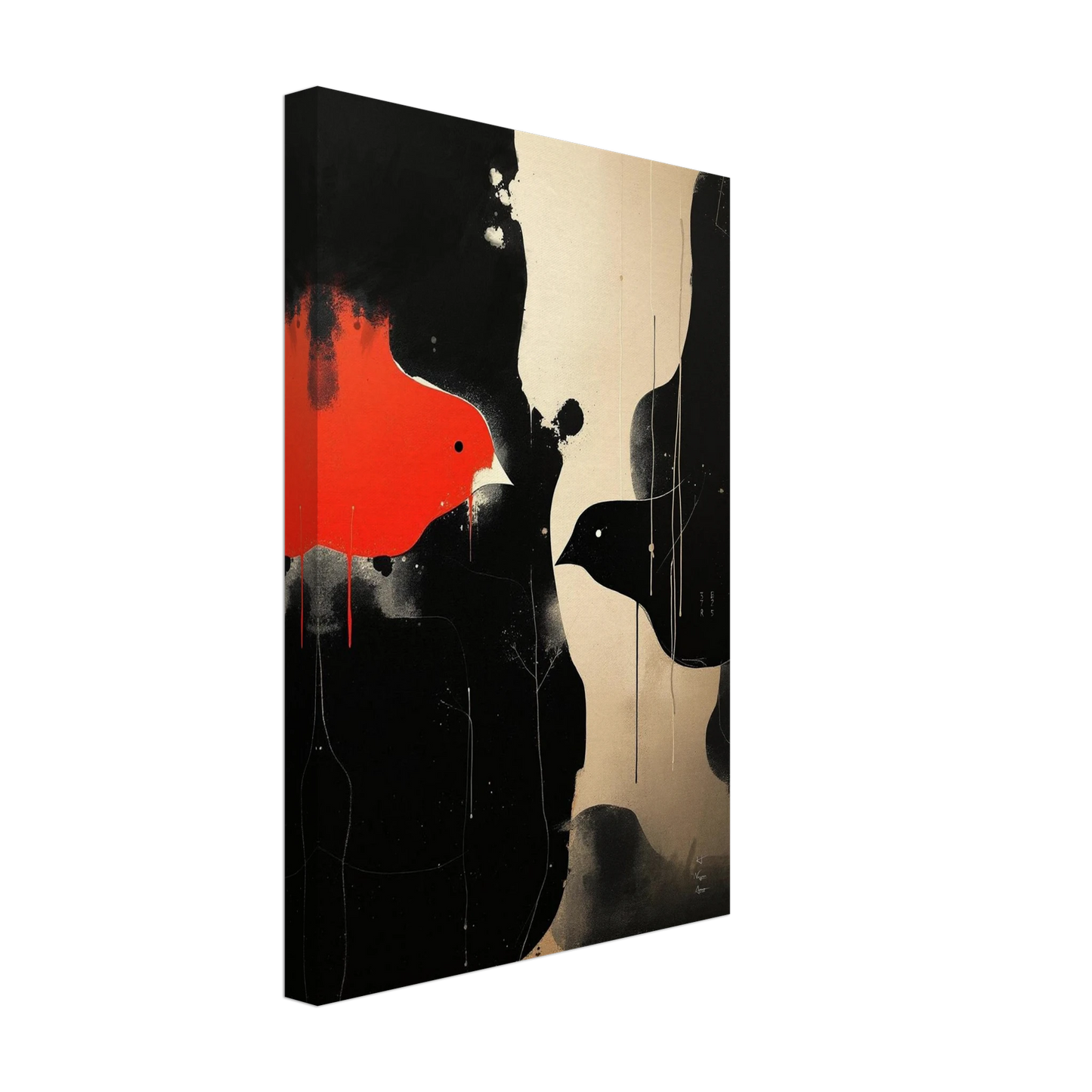 Abstract Bird Minimalist Fine Art Print 30x45 cm 12x18″ Gallery Wrapped Canvas No Frame