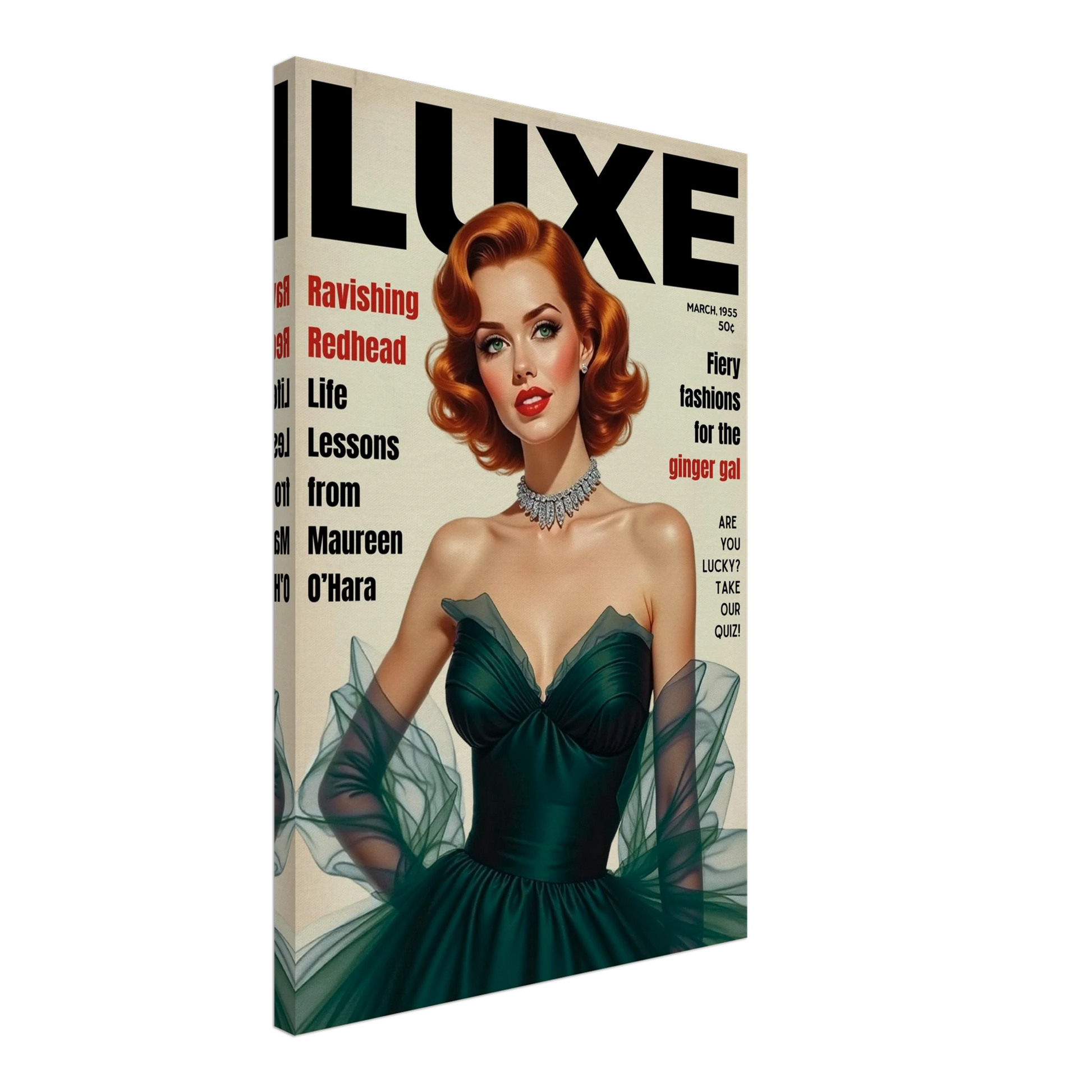 Maureen O'Hara Vintage Fashion Art Poster Print No Frame 50x75 cm 20x30″ Gallery Wrapped Canvas