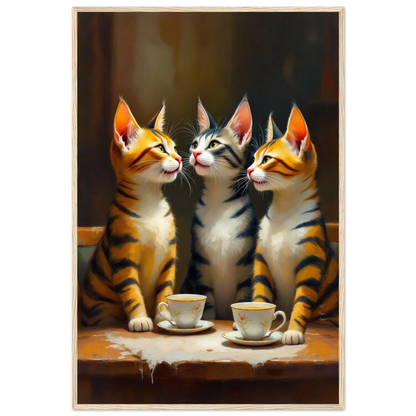 Tabby Cat Vintage Kitchen Art Print 60x90 cm 24x36″ Museum-Quality Matte Poster No Frame