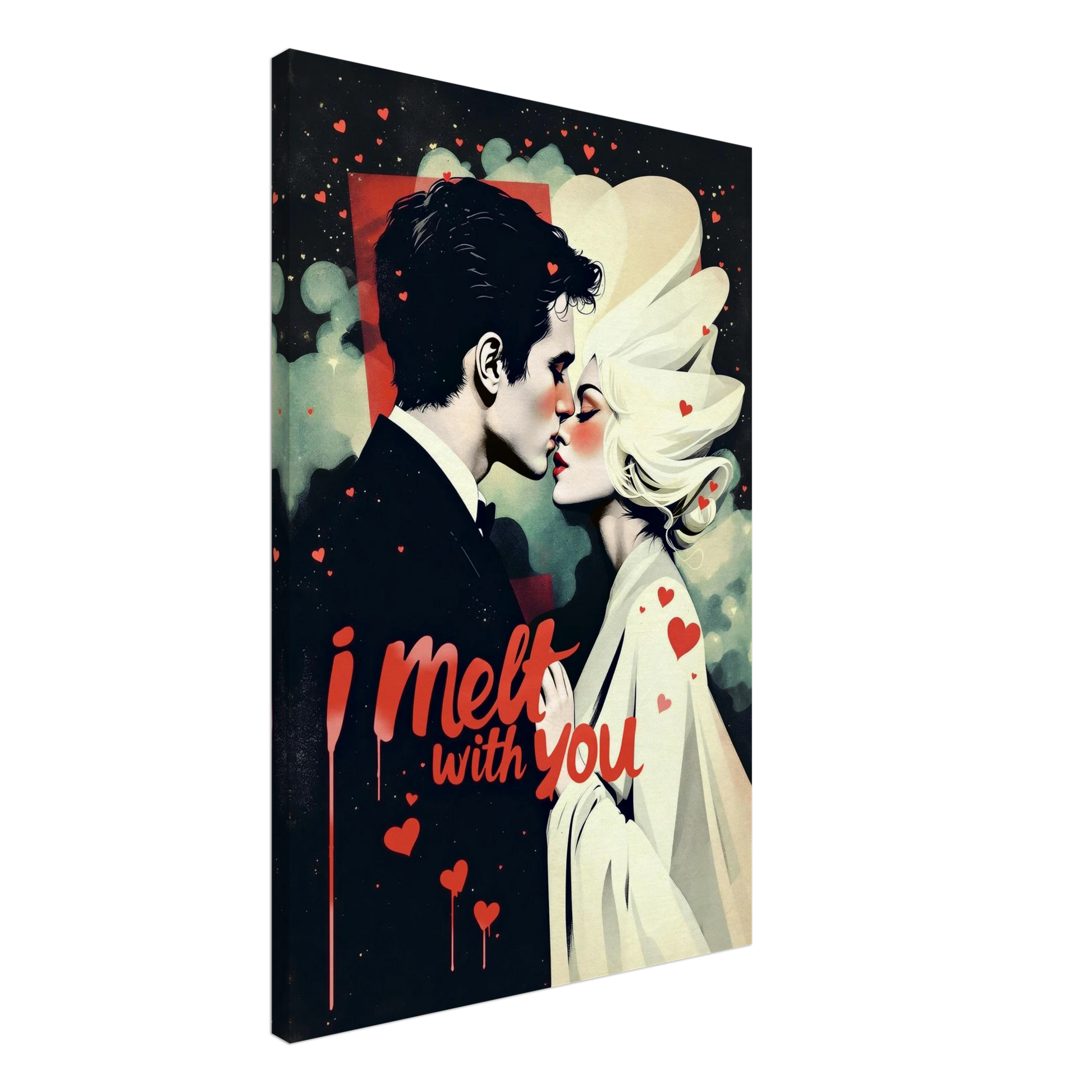 I Melt With You Avant-garde Retro Art Print 24x36″ Gallery Wrapped Canvas - 1.5" Mirrored Sides