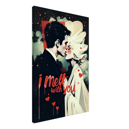 I Melt With You Avant-garde Retro Art Print 24x36″ Gallery Wrapped Canvas - 1.5" Mirrored Sides