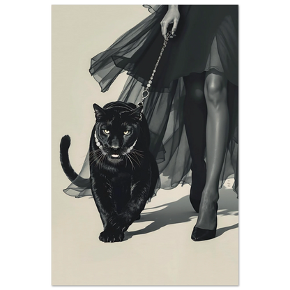 Retro Fashion Model Panther Art Print No Frame 40x60 cm 16x24″ Museum-Quality Matte Paper Poster