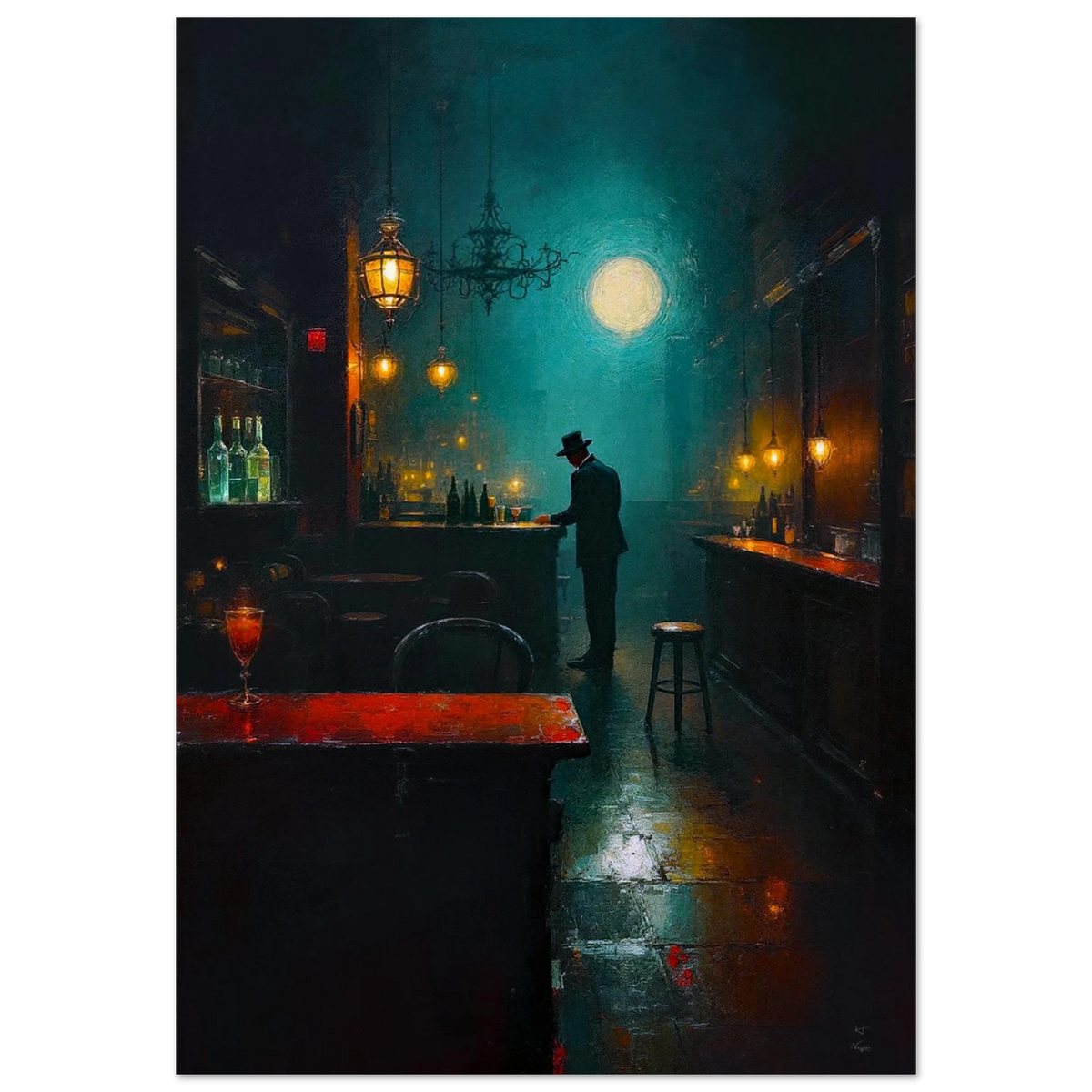 Speakeasy Bootleg Prohibition Bar Art Print 70x100 cm 28x40″ Museum-Quality Matte Paper Poster No Frame