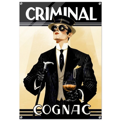 Criminal Cognac 1920s Art Deco Print 70x100 cm 28x40″ Sleek Acrylic Print
