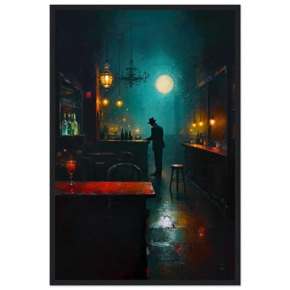 Speakeasy Bootleg Prohibition Bar Art Print 40x60 cm 16x24″ Premium Matte Framed Poster Black Wood frame